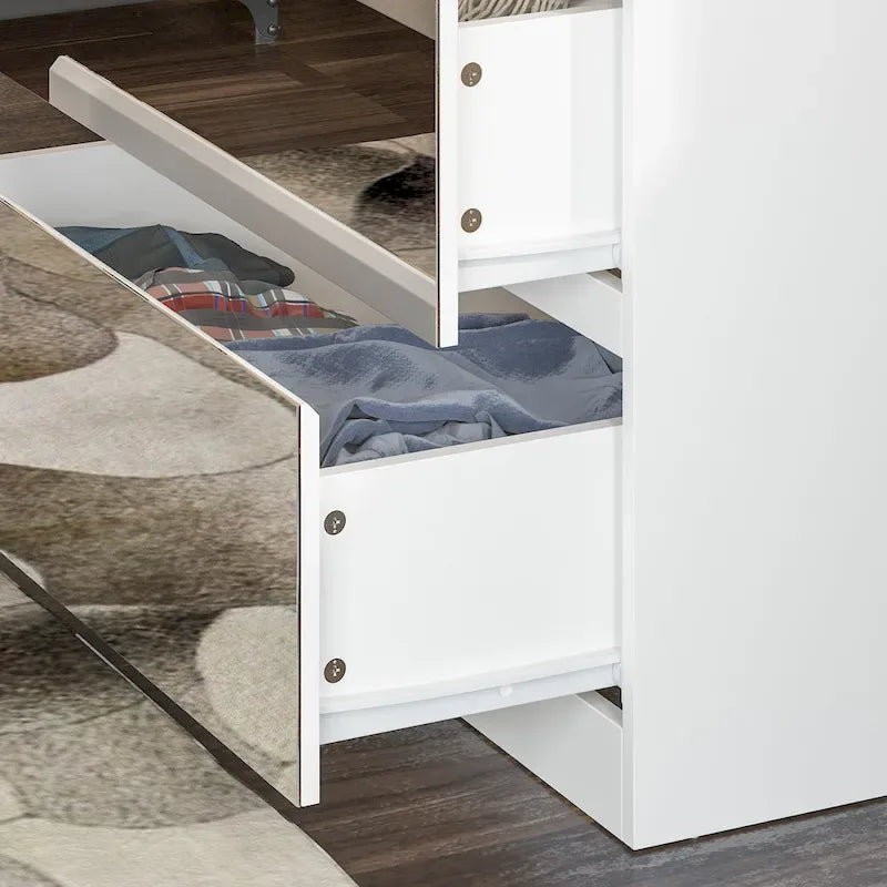 Modular Mirror Wardrobe White Bedroom Cabinet Storage Cabinet Armoire