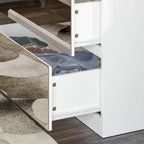 Modular Mirror Wardrobe White Bedroom Cabinet Storage Cabinet Armoire