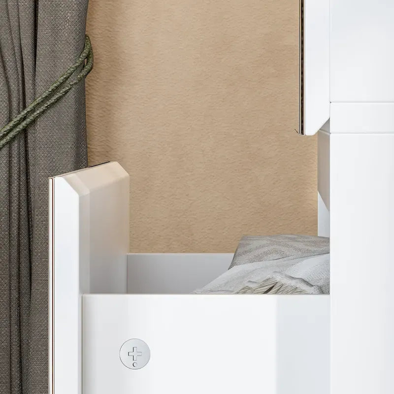 Modular Mirror Wardrobe White Bedroom Cabinet Storage Cabinet Armoire