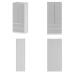Modular Mirror Wardrobe White Bedroom Cabinet Storage Cabinet Armoire