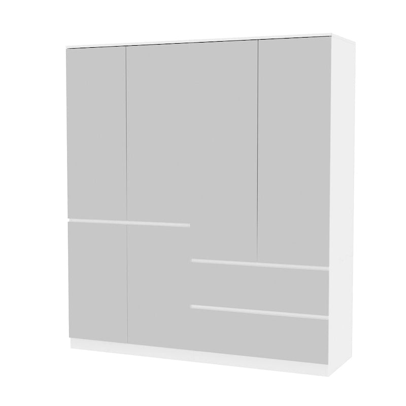 Modular Mirror Wardrobe White Bedroom Cabinet Storage Cabinet Armoire