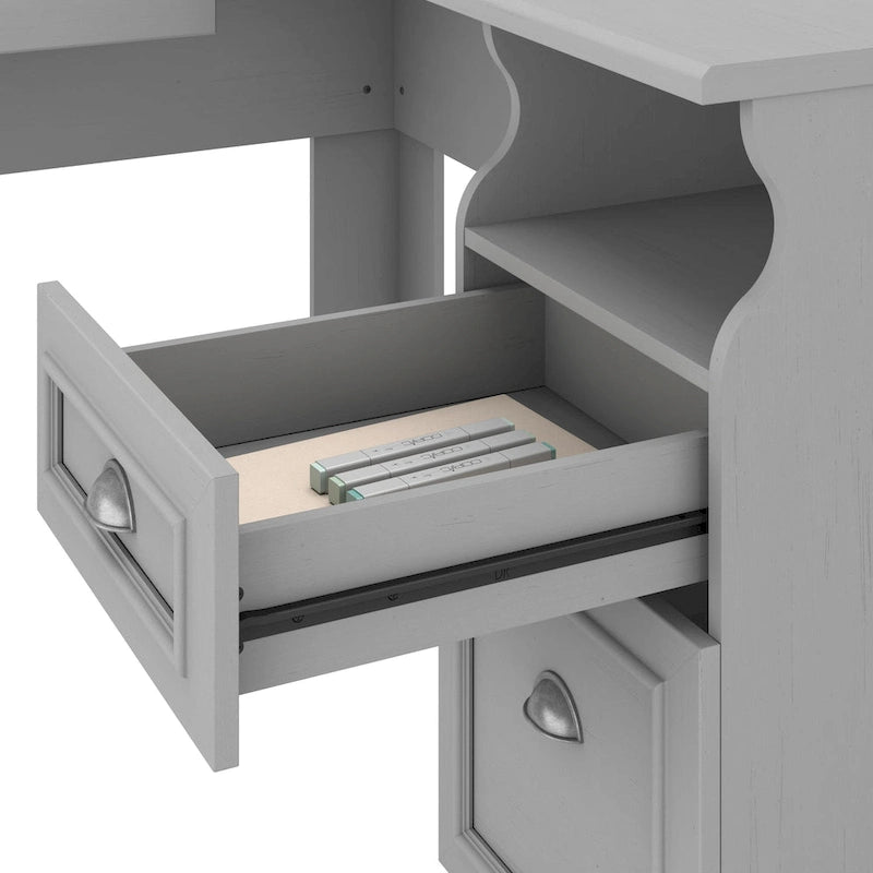 Fairview 60W Desk with Hutch, Cabinet and Bookcase by Bush Furniture