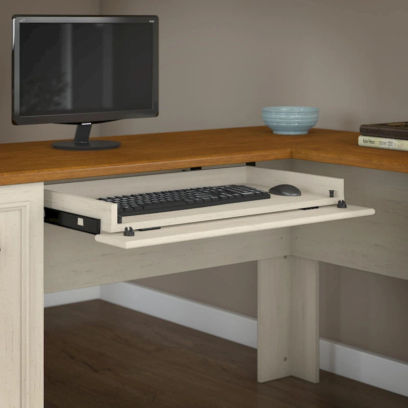 Fairview 60W Desk with Hutch, Cabinet and Bookcase by Bush Furniture