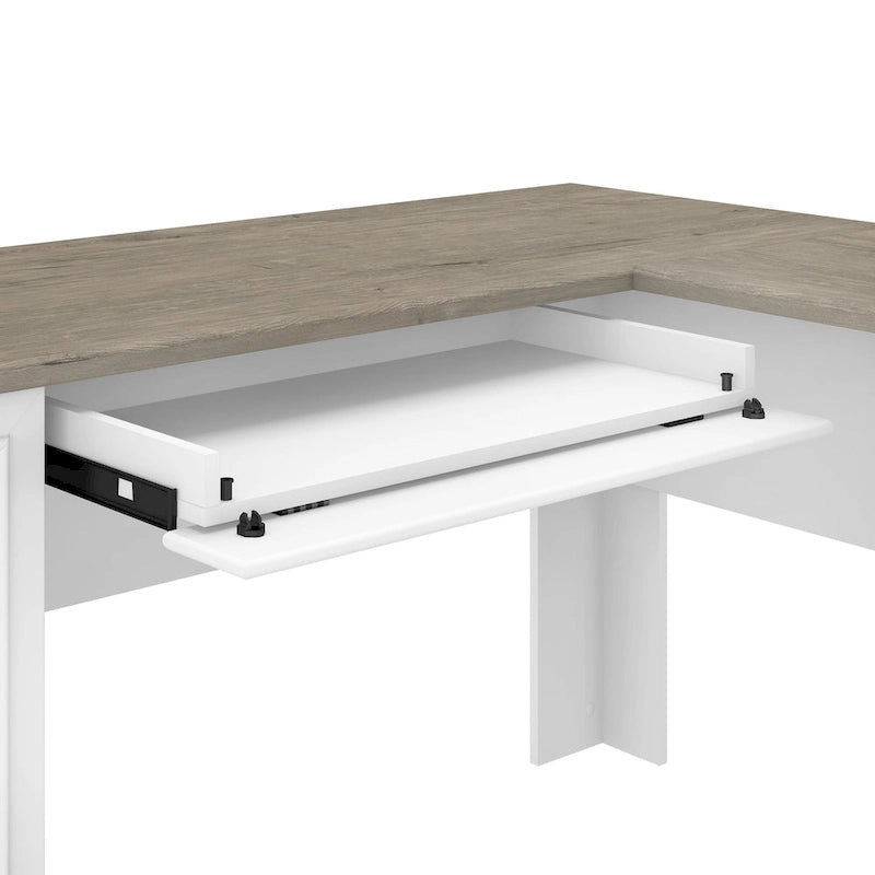 Fairview 60W Desk with Hutch, Cabinet and Bookcase by Bush Furniture