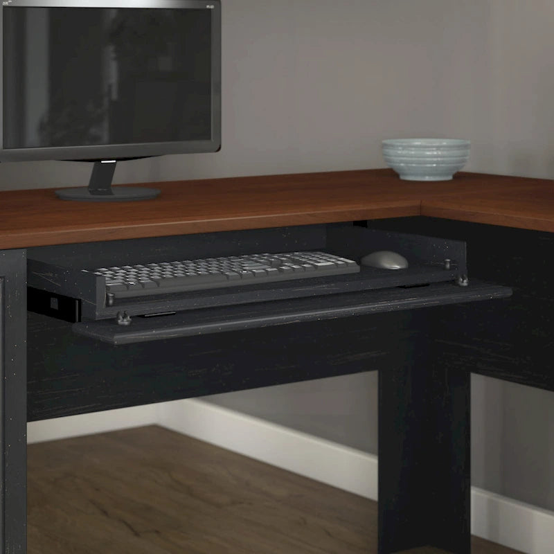Fairview 60W Desk with Hutch, Cabinet and Bookcase by Bush Furniture