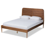 Kassidy Classic and Traditional Wood Platform Bed-Walnut Brown