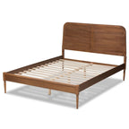 Kassidy Classic and Traditional Wood Platform Bed-Walnut Brown