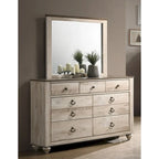Roundhill Furniture Imerland Contemporary White Wash Finish 5-Piece Bedroom Set, King