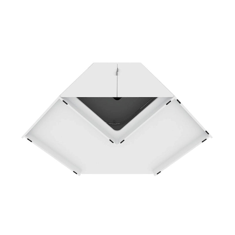 Mulberry 2.0 Modern Corner Wardrobe w/ 2 Hanging Rods