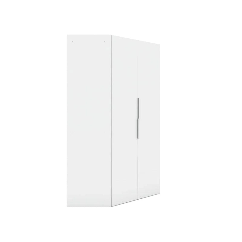 Mulberry 2.0 Modern Corner Wardrobe w/ 2 Hanging Rods