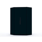 Mulberry 2.0 Modern Corner Wardrobe w/ 2 Hanging Rods