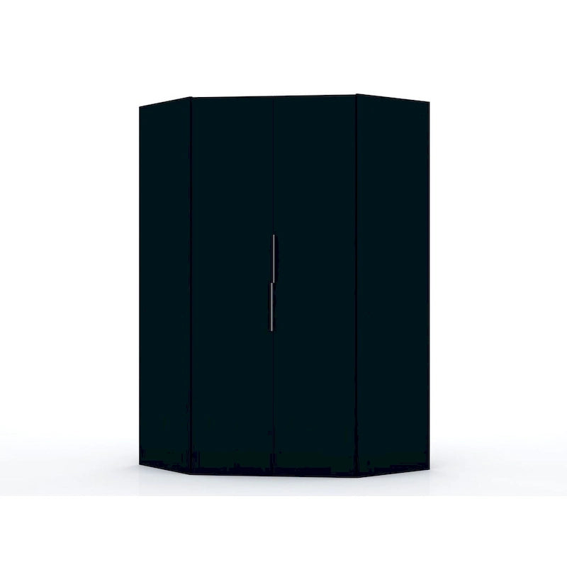 Mulberry 2.0 Modern Corner Wardrobe w/ 2 Hanging Rods