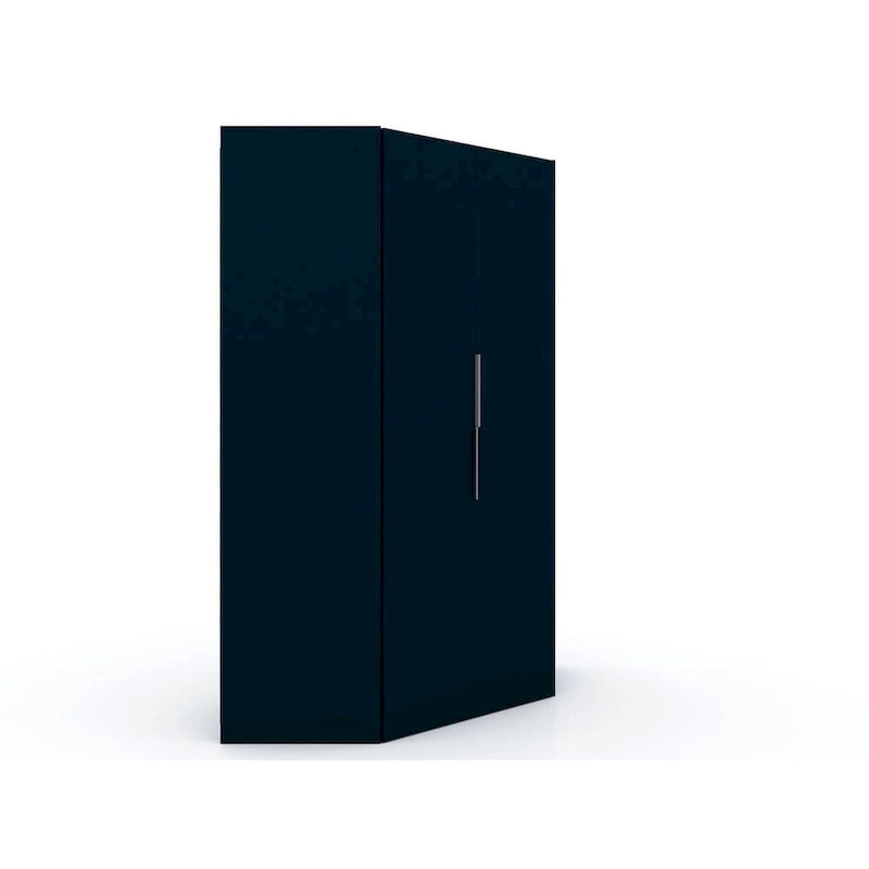 Mulberry 2.0 Modern Corner Wardrobe w/ 2 Hanging Rods