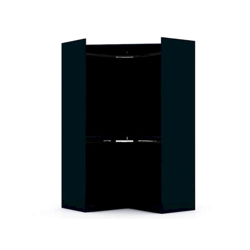 Mulberry 2.0 Modern Corner Wardrobe w/ 2 Hanging Rods