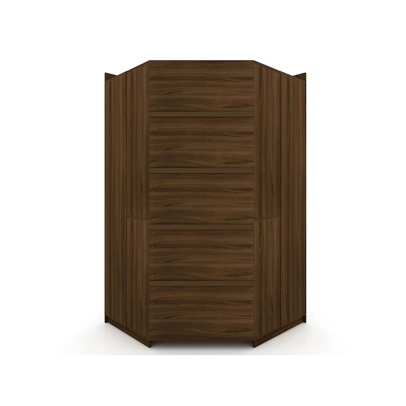 Mulberry 2.0 Modern Corner Wardrobe w/ 2 Hanging Rods