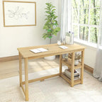 Plank and Beam Desk with Bookshelves