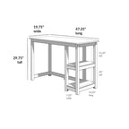 Plank and Beam Desk with Bookshelves
