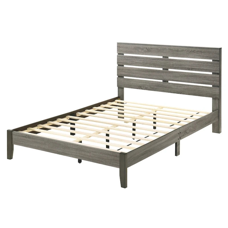 Furniture of America Lucia Rustic Grey Wood Platform Bed