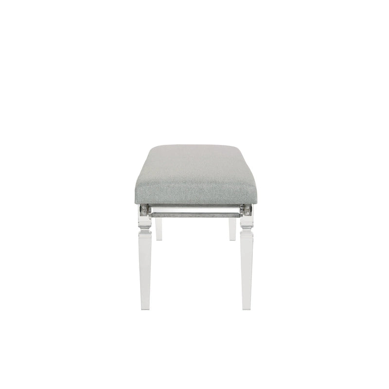 Evonne 6 Piece Gray LED Upholstered Panel Bedroom Set