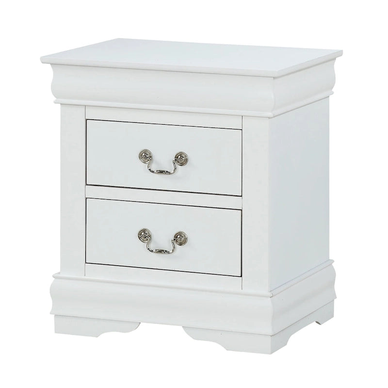 Lillie 4 Piece White Sleigh Bedroom Set