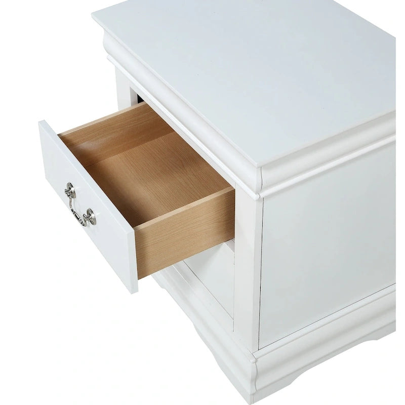 Lillie 4 Piece White Sleigh Bedroom Set
