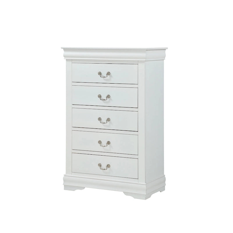 Lillie 4 Piece White Sleigh Bedroom Set