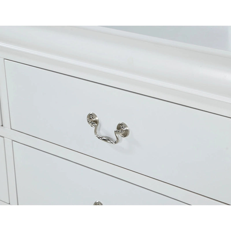 Lillie 4 Piece White Sleigh Bedroom Set