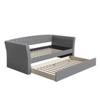 St. Ives Faux Leather Upholstered Day Bed with Trundle