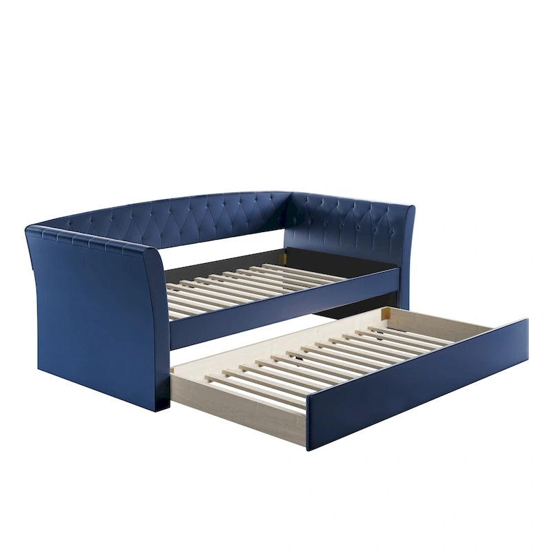 St. Ives Faux Leather Upholstered Day Bed with Trundle