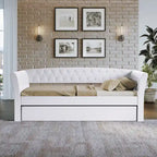 St. Ives Faux Leather Upholstered Day Bed with Trundle