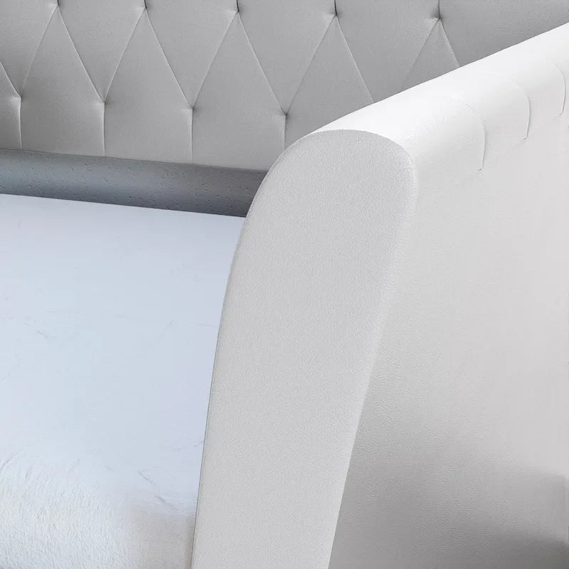 St. Ives Faux Leather Upholstered Day Bed with Trundle