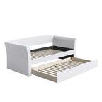 St. Ives Faux Leather Upholstered Day Bed with Trundle