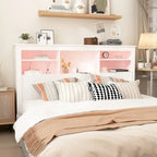 65 W Timechee Wooden Bookcase Headboard With Light