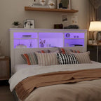 65 W Timechee Wooden Bookcase Headboard With Light