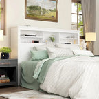 65 W Timechee Wooden Bookcase Headboard With Light