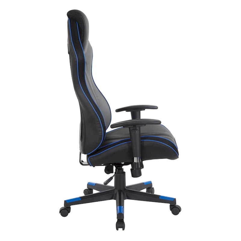 BOA II Gaming Chair in Bonded Leather with Color Accents