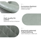 Felice Modern Swivel Height Adjustment Diamond-Tufted Office Chair by HULALA HOME