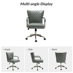 Felice Modern Swivel Height Adjustment Diamond-Tufted Office Chair by HULALA HOME