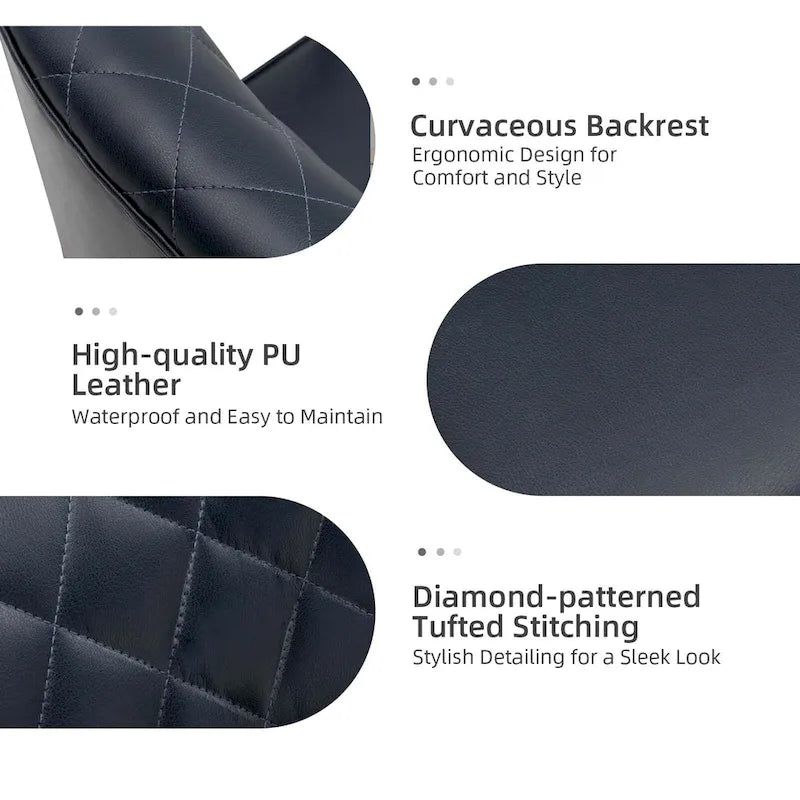 Felice Modern Swivel Height Adjustment Diamond-Tufted Office Chair by HULALA HOME