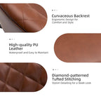 Felice Modern Swivel Height Adjustment Diamond-Tufted Office Chair by HULALA HOME