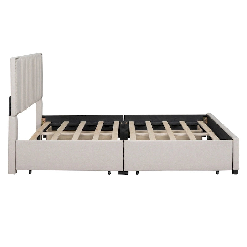 Queen Size Upholstered Platform Bed
