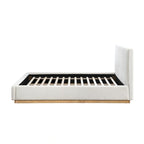 Porter Boucle Upholstered Wood Base Platform Bed