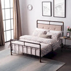 Corvus Somme Antique Dark Bronze Iron Metal Bed