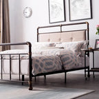 Corvus Somme Antique Dark Bronze Iron Metal Bed