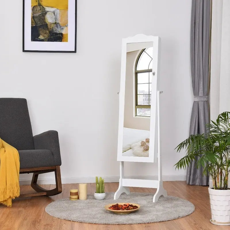 Copper Grove Newtown Espresso Jewelry Cabinet with LED Dressing Mirror