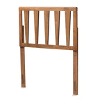 Duncan Contemporary Ash Walnut Finished Wood Headboard