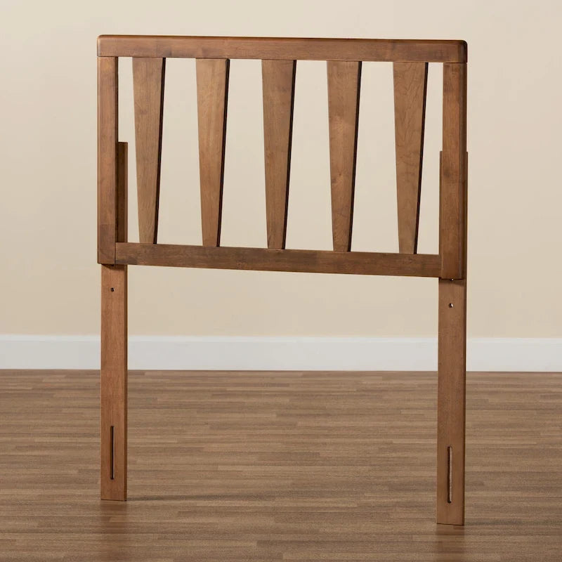 Duncan Contemporary Ash Walnut Finished Wood Headboard
