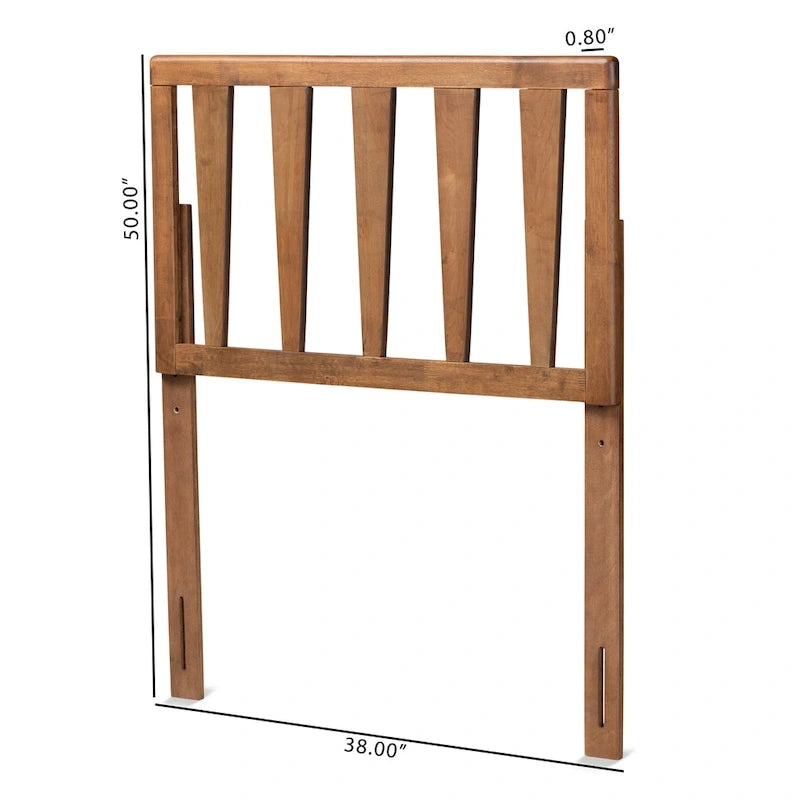 Duncan Contemporary Ash Walnut Finished Wood Headboard