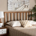 Duncan Contemporary Ash Walnut Finished Wood Headboard