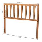 Duncan Contemporary Ash Walnut Finished Wood Headboard